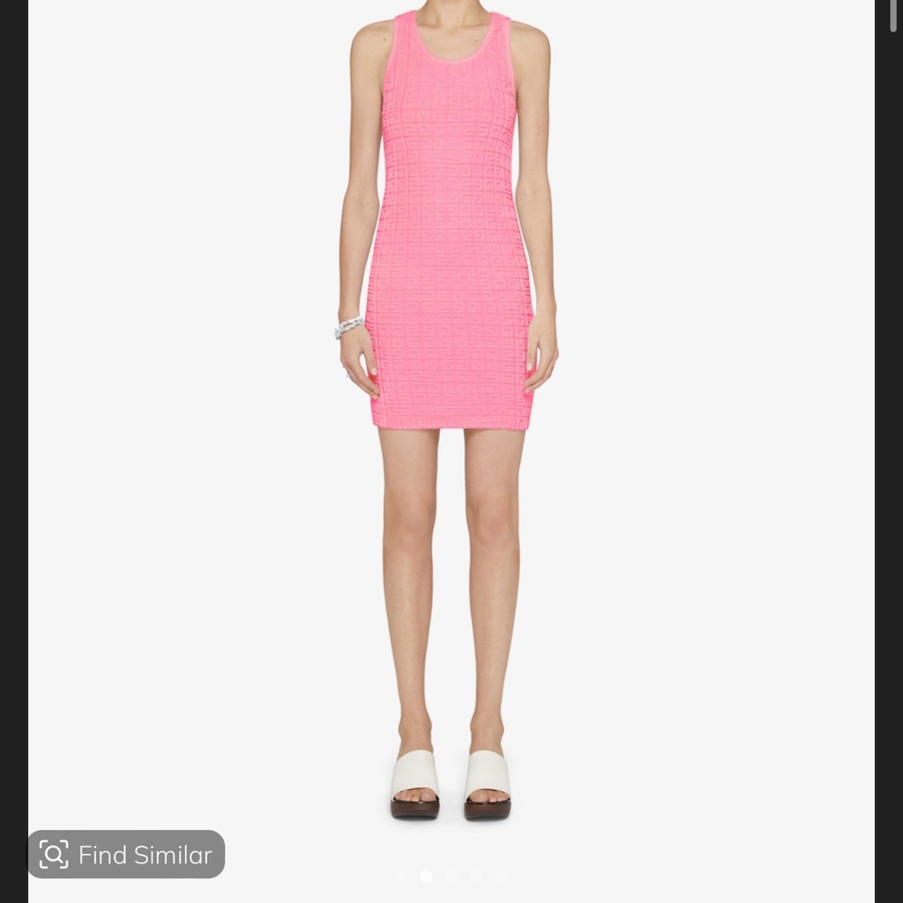 Pink Sleeveless Givenchy Textured Dress